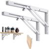inferramenta Set 2 Staffe Pieghevoli per Mensole Pesanti 500mm - Colore Bianco, Carico Max 150 kg - Reggimensola a Scomparsa (400mm)