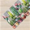 IlGruppone Tappeto Cucina Antiscivolo Made in Italy Passatoia Antimacchia Multiuso Corridoio Soggiorno Lavabile in Lavatrice - Dis21 Cactus - 50x250cm