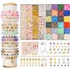 Lynnmos Heishi - Kit di perline in argilla polimerica, 8500 pezzi, 2 scatole, 24 colori, per la creazione di braccialetti, kit per la creazione di gioielli con ciondoli e confezione regalo per ragazze