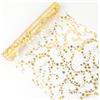 Meleager Runner da Tavola Natalizio, Runner Stella di Natale, Runner da Tavola in Organza(Stella D'oro), 28cmx500cm, Decorazioni Rotolo Runner per Natalizie, Avvento, DIY, Feste, Matrimoni, Compleanni