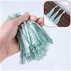 Duories 50 pezzi di nappe mini setose fatte a mano, nappe colorate per segnalibri, nappe dritte con anello di corda per la creazione di gioielli, accessori per il fai da te, segnalibri per borse, souvenir