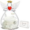 Miofula Festa della Mamma Idee Regalo Mamma Nonna,Rosa Stabilizzata Figurine Angelo Regalo Donna Compleanno,Rosa Eterna Regali Festa della Mamma,Fiori Stabilizzati Regali Donna Fidanzata Anniversario