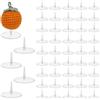 FINGERINSPIRE 50 supporti emotivi in plastica PS trasparente con base rotonda piatta larga 5,05 cm, perfetti per espositori in miniatura e progetti artigianali per appassionati di uncinetto