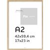 Pix FRAMES Cornice Foto - 42x59,4 cm (A2) - Portafoto da Parete in Legno - Elegante Cornice - Porta Foto da Muro - Classico Quadretto - Moderno Portafoto - Quercia
