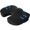 Levesolls Cuscino Coccyx in Schiuma a Memoria per alleviare Il Dolore, Anti-decubito, ergonomico, per Ufficio, Auto, Sedia a rotelle