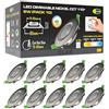 CLAR - Faretti LED Soffitto Interno, Modulo LED Ultra Slim Dimmerabile 6W, Selettore di Tonalità, Orientabile 110°, Nichel (Pack 10)