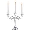 Sziqiqi Candelabro argento, Candelabri In lega di zinco, Candelabro 3 braccia della cena a lume di candela, ornamento casa creativo