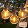 GLOBELIT 15M Dimmerabile Catena luminosa per esterni - IP45 impermeabile con 25+1 lampadine G40 (bianco caldo), illuminazione da giardino per terrazza, matrimoni, feste e balconi (15M)