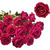 Wekuw Fiori Artificiali Rose di Seta, 15 Pezzi Rose Finte 2.7 x 20 in Bouquet Fiori Finti di Rosa con Steli Lunghi Realisticamente Morbido, per Decorazioni, Matrimoni E Abitazioni (Rosa Rossa)