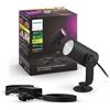 Philips Hue White and Color Kit Base Lily Faretto da Esterno LED Smart, 8 W, Nero, Alimentatore Incluso