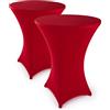 Blumtal copritavolo da bar elastico senza bisogno di essere stirato - Copritavolo certificato OEKO-TEX per tavoli da bar Ø 80-85 cm, Rosso