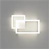 maolo Applique LED Moderna 24W da Parete - Design Geometrico a Rettangoli Sovrapposti - CCT Switch 3000K 4000K 6500K - Lampada da Muro Interno per Soggiorno Camera Corridoio - Bianco/Nero (Bianco)