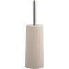 MSV - Scopino per WC - Manico in Acciaio Inox - Design Compatto - Ø36 cm - Beige - Pratico Accessorio da Bagno - Facile da riporre - Pulizia Efficace e Design Elegante