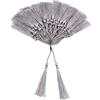 VAPKER 100 nappe argentate, 13 cm, morbide nappe fatte a mano, in seta, con passante da 5 cm, per la creazione di gioielli, progetti fai da te e segnalibri