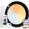 Combuh Lampada a Batteria Sensore di Movimento Luce Ricaricabile Garage Senza Fili, Autonomia 85 Giorni 6000mAh Plafoniera LED Senza Corrente Lampade da Soffitto per Doccia Balcone Nera 1pz
