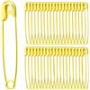 Rosellas Spille di sicurezza, 50 spille da balia grandi da 45 mm, resistenti per vestiti, coperte, maglioni, scialli, artigianato (oro)