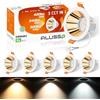 ALUSSO Faretto da incasso a LED, dimmerabile, 6 W, 540 lm, antiriflesso, 3000 K, bianco caldo, 4000 K, bianco neutro, 6500 K, bianco freddo, 230 V, per cucina, soggiorno, set da 6 pezzi