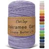 OurTop Corda Macramè, 3mm x 300m Filo Macrame Corda Macramè Filo Morbido Filato Macrame per Appendere La Parete, Fai Da Te, Artigianato, Lavori a Maglia, Lavori Decorativi(Lilla)