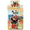 BrandMac ApS Parure da letto Bebe Bing e i suoi amici, 100% cotone, copripiumino 100 x 135 cm + federa 40 x 60 cm