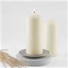 HOFER Candele a pilastro, 70 x 170 mm, avorio, crema, champagne, durata particolarmente lunga, circa 67 ore, candele spesse, confezione grande, set da 2 candele