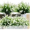 Dremisland 8 Pezzi Fiori Artificiali di Calla All'aperto Fiori Finti per Decorazioni da Vaso Resistenti Ai Raggi UV Piante Finte Bonsai Artificiale per Floreali DIY Giardino Portico Finestra Matrimoni