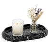 SPESHSTONES Vassoio in marmo nero da 24 cm, fatto a mano, per il bagno, per la decorazione del piano di lavoro, vassoi decorativi per lei e regali per lei, profumi, candele, gioielli e accessori da