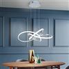 JMrider LED Luci Pendenti Tavolo Pranzo Dimmerabile Lampada A Sospensione Con Telecomando Modern Deco Ciondolo Chrome Finitura Acrilico Lampadario Acrilico Altezza Regolabile Plafoniera Camera Letto,Cromo