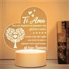 Buioata Regalo Anniversario per Lui o Lei - Luce Notturna in Acrilico, San Valentino per Fidanzato Fidanzata, Matrimonio per Moglie Marito, Coppia