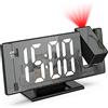 Ankilo Sveglia da Proiezione a 180°, Sveglia Digitale con Superficie a Specchio da 7,8, 12/24 Ore, Funzione Snooze, Modalità Dimmer Automatico, Orologio per Casa