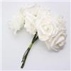 Young21 7Pcs Bouquet Artificiale Schiuma Scintillio Fiori Artificiali Decorazioni per Matrimoni Matrimonio Fai da Te Rosa - Bianco