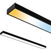 HOROZ ELECTRIC Lampada Lineare LED FORTIS da Superficie/Sospesa Nera - 50W 4000 lm IP20 - Plafoniera LED, Pannello 3000K/4200K/6400K Regolabile - Lunghezza 118cm - Lampada a Sospensione