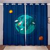 Loussiesd Tenda con stampa universo pianeta per bambini, ragazzi, ragazze, bambini, spazio esterno, tende a tema finestra, ultra morbide, W66*L90