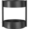 YunNasi Portaspezie Girevole Lazy Susan Organizer Cucina Rotante | in Acciaio al Carbonio, per Barattoli di Spezie, Herbs, Nero
