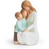SHAIDOJIO Statuine di Mamma, Statuette di Madre e Figlio Dipinte a Mano, Ornamenti per la Casa in Resina, Regali per la Festa della Mamma Anniversario Compleanno