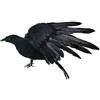 ZYLLZY Decorazioni realistiche a forma di corvo di Halloween, 38 cm, ali piumate nere, prop corvo, modello di corvo in plastica simulazione fatto a mano, uccelli finti per esterni, feste e decorazioni