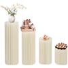 KigerNee 4 Pezzi Colonne Floreali Vasi di Cartone per Matrimonio, Supporto per Fiori Pieghevole Colonna Decorativa con 4 Lastre in Acrilico, Supporti per Fiori Cilindrici Centrotavola per Matrimonio Festa