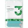 Y-Kelin Dental Floss-100 pezzi di filo interdentale stuzzicadenti, bastone per denti, plettri per denti, filo interdentale, pulizia dei denti (menta, 100 pezzi)