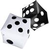 EKKONG Giocattolo Gonfiabile a Cubo Confezione da 2, Cubo Gigante, PVC Grande Cubetti Gonfiabili per Piscine Interne ed Esterne Giochi per Feste sul Prato (Bianco e Nero)