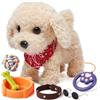 SINZONeu Cane Robot in Peluche Interattivo, Cammina e Abbaia, Telecomandato con Guinzaglio e Applauso, Giocattolo Cane Realistico con Accessori, Regalo per Bambini dai 3 Anni