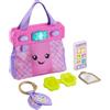 Fisher-Price Portamonete Giocattolo per Imparare e Ridere, Borsa con 4 Accessori per Giocare a fingere per Neonati e Bambini dai 6 Mesi in su, HTW89