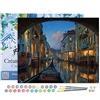 Figured'Art Dipingere con i Numeri con Telaio - Paint by Numbers Visita dal canale di Venezia, Passatempo per Adulti, Kit Completo, Hobby Creativi - Quadri fai da te 40x50cm Tela Già Incorniciata