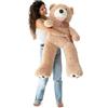 MKS Orsacchiotto gigante XXL, 130 cm, grande orsacchiotto di peluche - originale orsacchiotto marrone (130 cm) (VAR_TED)