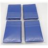docsmagic.de 4 x 60 Double Mat Blue Card Sleeves Small Size 62 x 89 - Blu - Mini Bustine - YGO