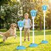 AURIVEE Macchina Bolle di Sapone con Telecomando, 3 Altezze Regolabili fino a 119cm, Luce RGB e Musica, Batteria Ricaricabile USB, Base Stabile, per Bambini Festa Outdoor Matrimonio Giardino