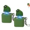 Vibbang 2 PCS Portachiavi Rana, Rane Ricaricabili Giocattoli per Bambini Adulti, Portachiavi Antistress con Luci, Antistress Frog, Gadget Compleanno, Regalini Fine Festa Compleanno Bambini