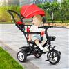 Kedia YR248272 - Triciclo per bambini, con barra di spinta, per bambini a partire da 1 anno, regalo (YR248272_rosso)
