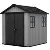 Keter casetta da giardino in resina NEWTON PLUS 757/775 EVOTECH GRIGIO - DOPPIA OPZIONE MONTAGGIO