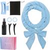 GUIGA Bigodino Senza Calore per Boccoli, Set Di Bigodini Antiscivolo, Fascia Morbida Curler Arricciacapelli, Crea bellissimi ricci senza danneggiare i tuoi capelli, Adatto a Capelli Corti/Medi/Lunghi,Blu