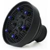 Generico Diffusore universale retrattile in silicone per phon Move (Nero)