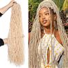 Alaleibaby Faux Locs 24 Pollici 613# Capelli Uncinetto Nuove Locs Morbide 6 Confezioni/Lotto Capelli Sintetici in Fibra Dea Extension Dreadlocks Finte Ondulate Riccie Pre-Arricciate (61 cm, 613#)